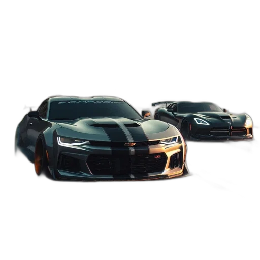 car, weapon, 3d render, photorealistic transparent PNG cut-out
