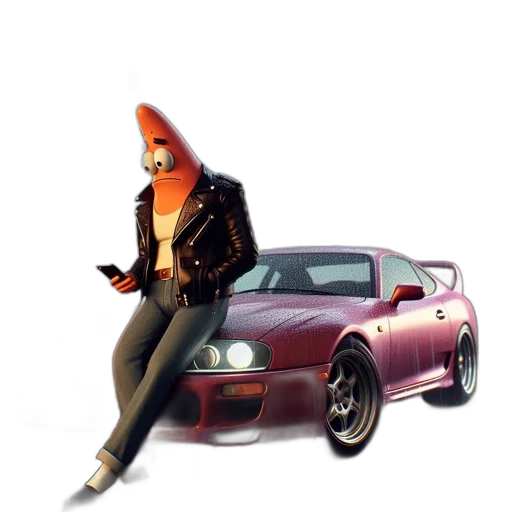car, jacket, animal, hat transparent PNG cut-out
