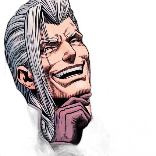 face, mask, hair, comic book art transparent PNG cut-out