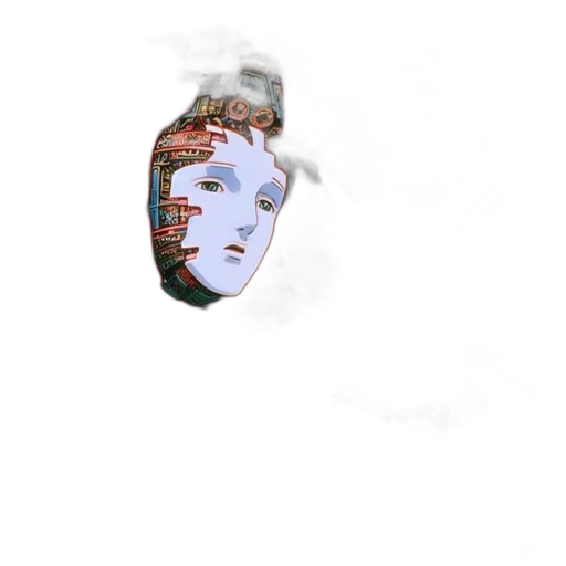 mask, face, robot, creature transparent PNG cut-out