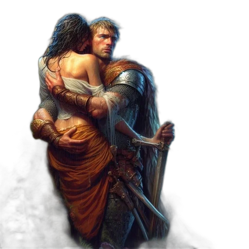sword, fantasy art, oil painting, concept art transparent PNG cut-out