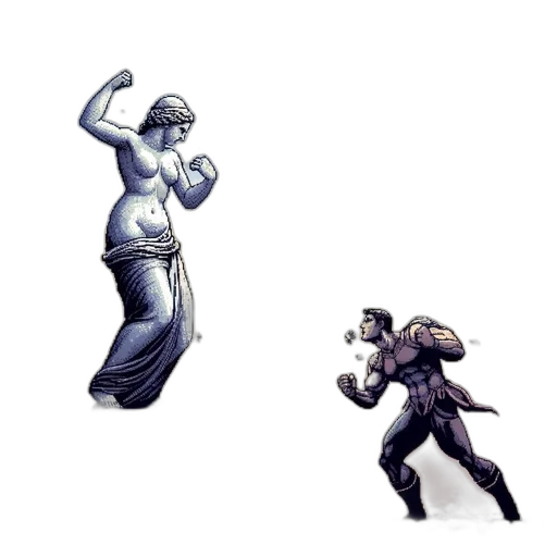 concept art, pixel art, comic book art, fantasy art transparent PNG cut-out