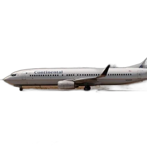 3d render, continental, airlines, plane transparent PNG cut-out