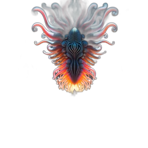 creature, dragon, hair, mask transparent PNG cut-out