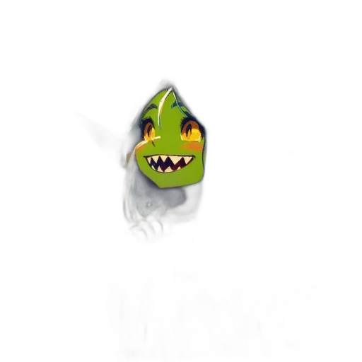 creature, dragon, mask, staff transparent PNG cut-out