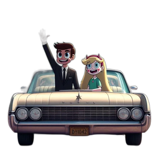 car, cartoon, concept art, 3d render transparent PNG cut-out