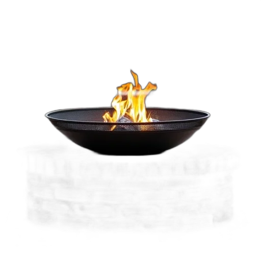 3d render, fire, modern, black transparent PNG cut-out