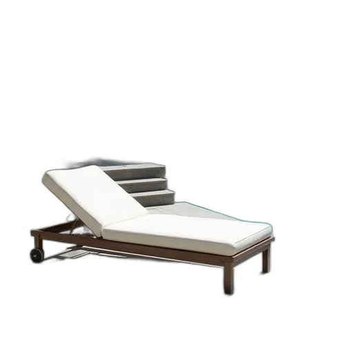 furniture, 3d render, pool, lounger transparent PNG cut-out