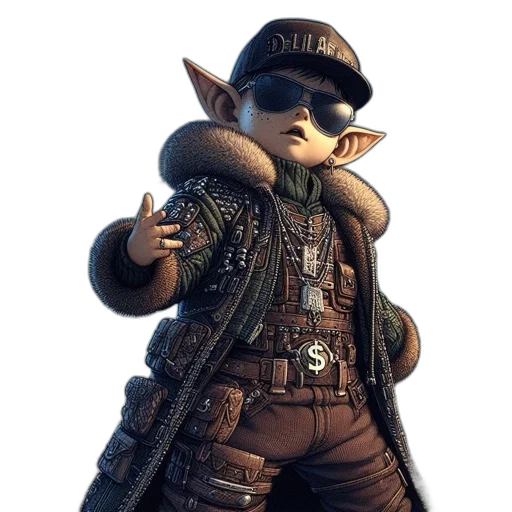 staff, jacket, weapon, hat transparent PNG cut-out