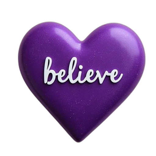 jewelry, words, believe, purple transparent PNG cut-out