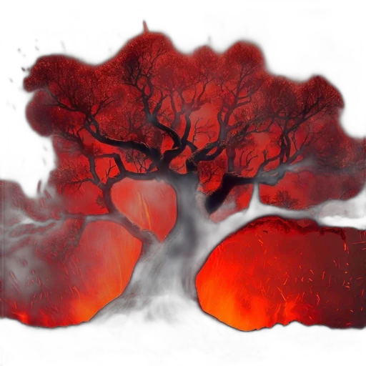 tree, crown, concept art, photorealistic transparent PNG cut-out