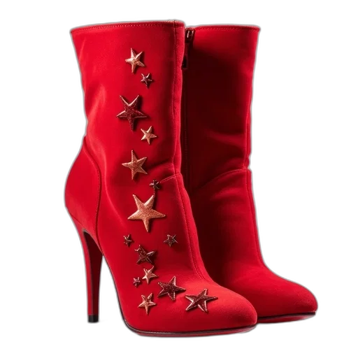 shoes, red, pair, high-heeled transparent PNG cut-out