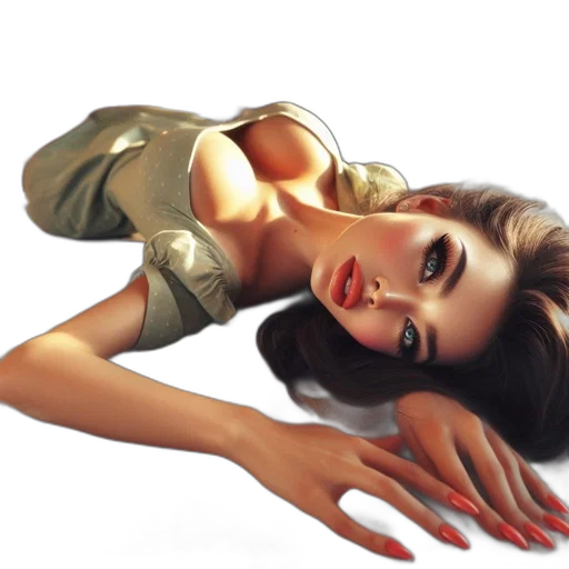 jewelry, dress, face, photorealistic transparent PNG cut-out