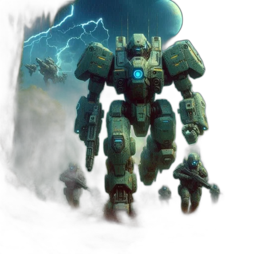 robot, weapon, concept art, fantasy art transparent PNG cut-out