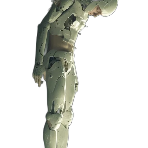 robot, weapon, staff, jacket transparent PNG cut-out