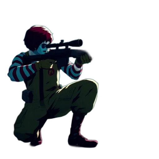 weapon, jacket, staff, concept art transparent PNG cut-out