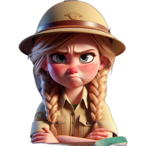 staff, hat, face, 3d render transparent PNG cut-out