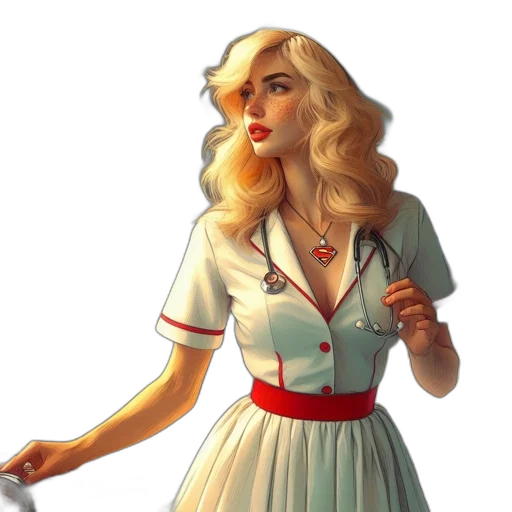 dress, staff, concept art, comic book art transparent PNG cut-out