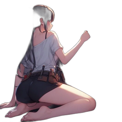 weapon, jacket, staff, dress transparent PNG cut-out
