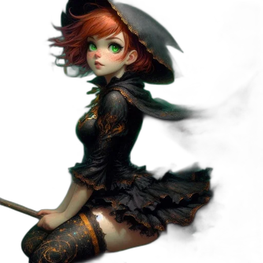 dress, staff, fantasy art, concept art transparent PNG cut-out