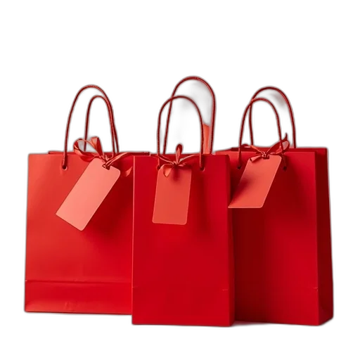 jewelry, red, shopping, bags transparent PNG cut-out