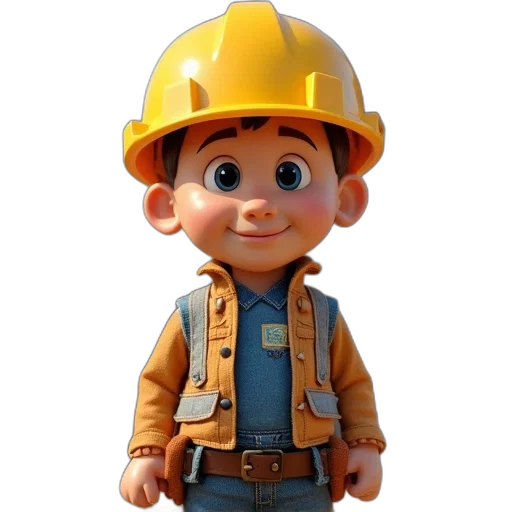 staff, face, robot, 3d render transparent PNG cut-out