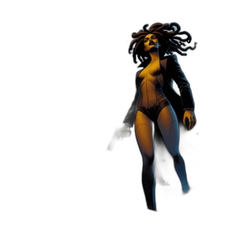 creature, dress, hair, robot transparent PNG cut-out