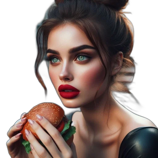 food, face, dress, jewelry transparent PNG cut-out