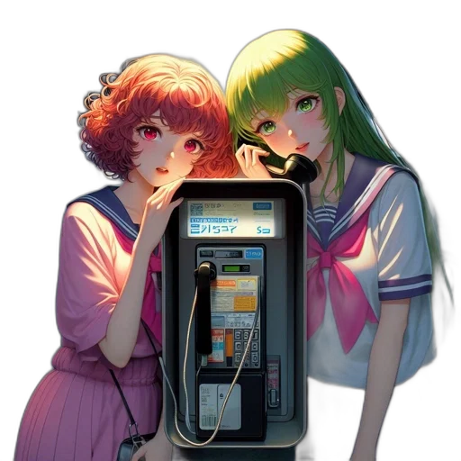 robot, dress, weapon, vaporwave transparent PNG cut-out