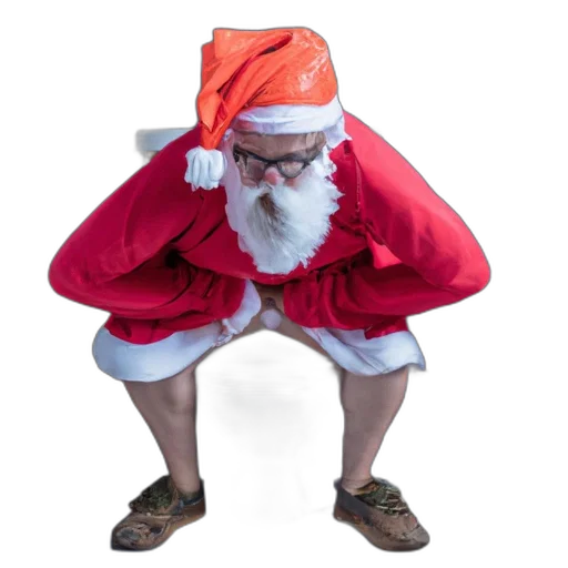 unconventional, scene, shows, santa transparent PNG cut-out