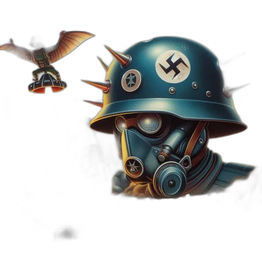 weapon, hat, robot, concept art transparent PNG cut-out