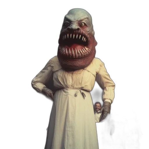 creature, mask, staff, face transparent PNG cut-out