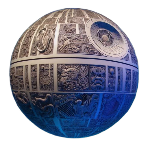 3d render, photorealistic, outer space, blue transparent PNG cut-out