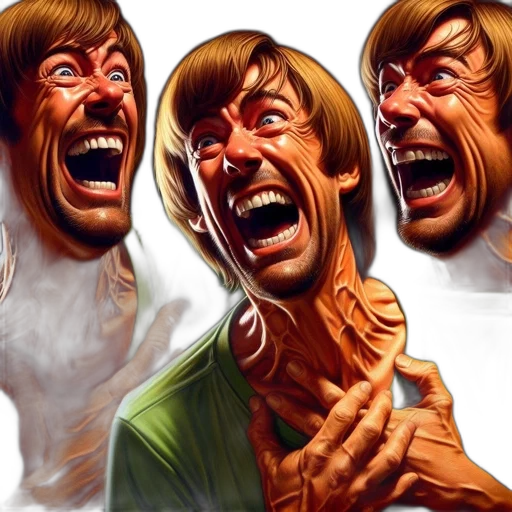 face, comic book art, concept art, photorealistic transparent PNG cut-out