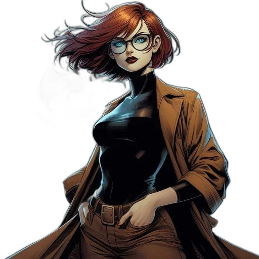 jacket, comic book art, concept art, cartoon transparent PNG cut-out