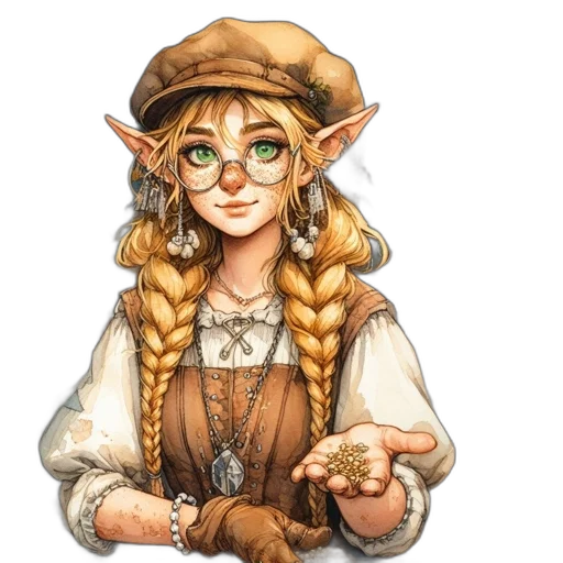staff, hat, fantasy art, concept art transparent PNG cut-out