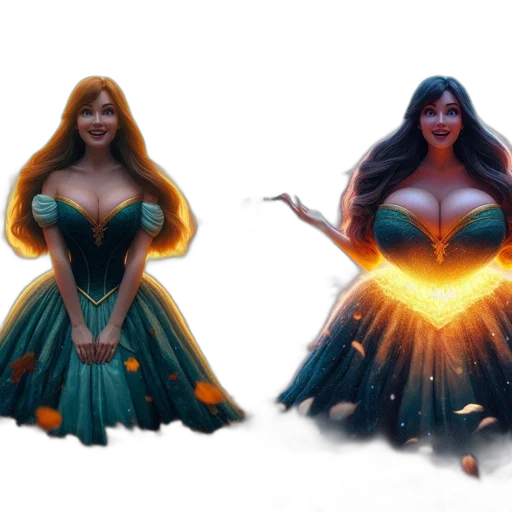 dress, concept art, 3d render, fantasy art transparent PNG cut-out