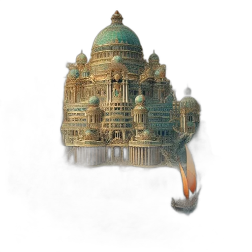 crown, hat, staff, building transparent PNG cut-out