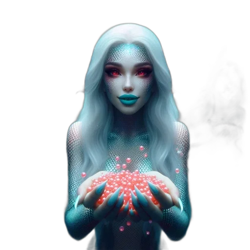 creature, mask, jewelry, flower transparent PNG cut-out