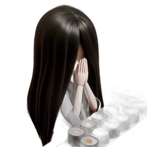 hair, face, mask, jewelry transparent PNG cut-out
