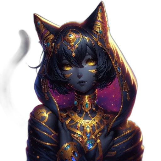 mask, staff, jewelry, fantasy art transparent PNG cut-out