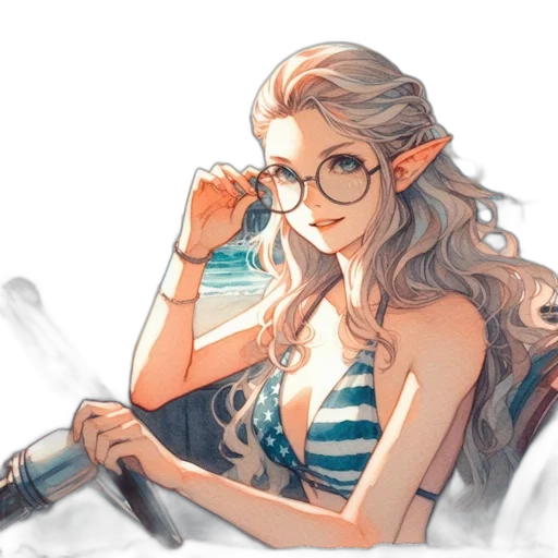 dress, fantasy art, anime, concept art transparent PNG cut-out