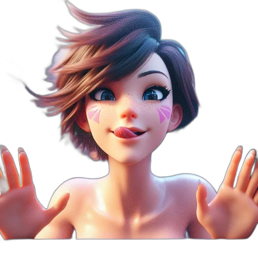face, dress, 3d render, concept art transparent PNG cut-out