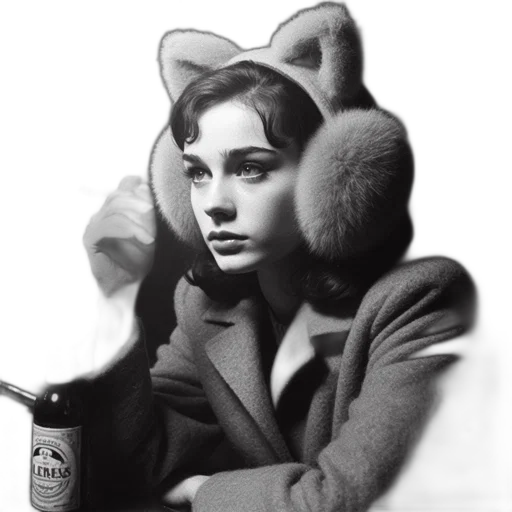 hat, jacket, animal, bottle transparent PNG cut-out