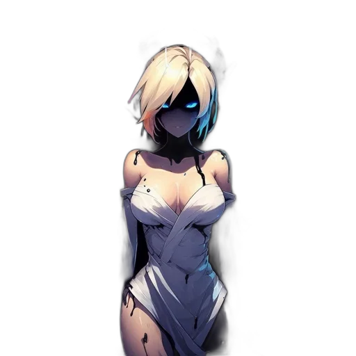 dress, robot, mask, staff transparent PNG cut-out