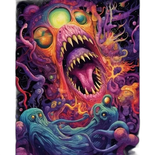 creature, mask, concept art, comic book art transparent PNG cut-out