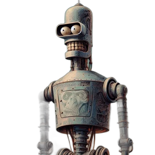 robot, staff, animal, concept art transparent PNG cut-out