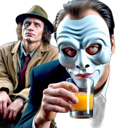 mask, face, concept art, comic book art transparent PNG cut-out