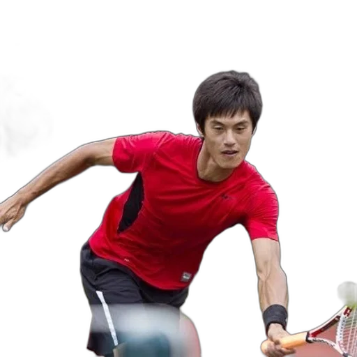 photorealistic, tennis, player, red transparent PNG cut-out