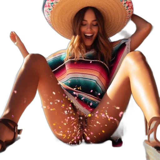 hat, dress, umbrella, woman transparent PNG cut-out